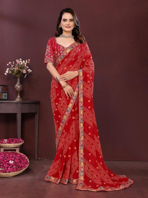 Vastrangan saiyara bandhej saree price range in market
